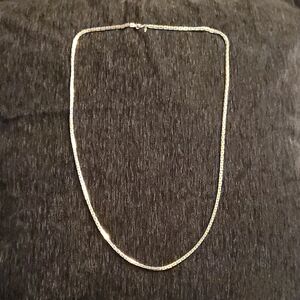 VINTAGE TRIFARI GOLD TONE BOX CHAIN Necklace 35 Inch Long T Hang Tag